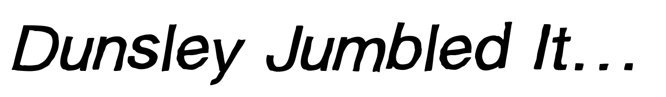 Dunsley Jumbled Italic